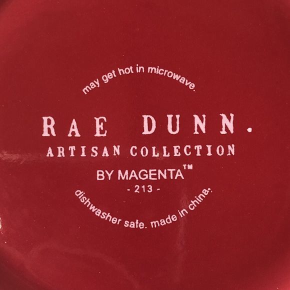 Rae Dunn Christmas “UNDER THE MISTLETOE” Red Mug White Large Letters NEW - Picture 7 of 7